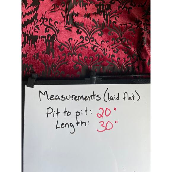 VTG Y2K Velvet Burnout Womens Top Whimsigoth Fairy Witchy 3/4 Sleeves Size Large - Picture 7 of 7